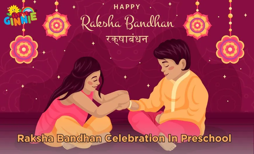 Kids are performing Raksha Bandhan Celebration In Preschool